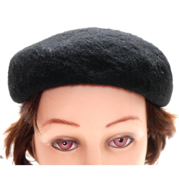 Vintage Black K-M-F Neumann Endler Wool Fascinator Hat With Bow - Picture 2 of 16